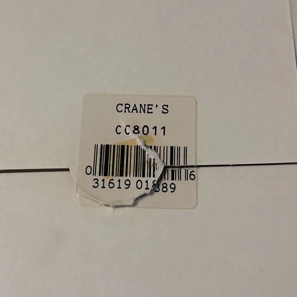 Crane Open Pack Nine (9) Plain White Place Cards